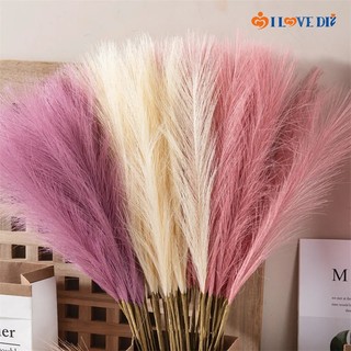 1pc mô phỏng hoa khô sậy trang trí nền / pampas nhân tạo bó cỏ cây giả cho trang trí nội thất