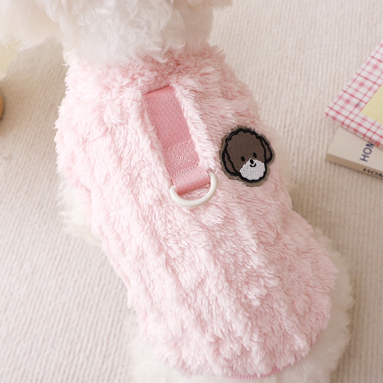 Autumn winter belt traction ring buckle phong cách mới dễ thương con chó cơ thể nhỏ yorkshire con chó nhỏ hai chân áo khoác bông dễ thương