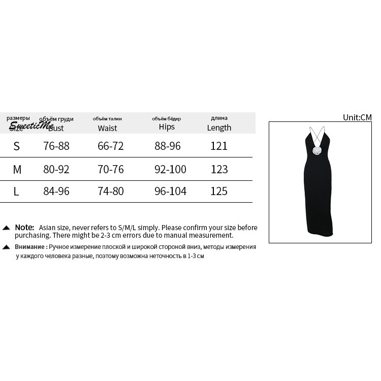 Sweeticme women's 2023 new fashion flower deep v-neck sexy backless slim fit prom long dress