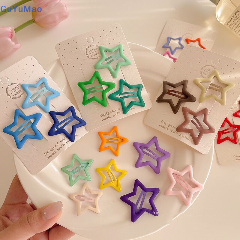 3/4 cái đầy màu sắc ngôi sao bb kẹp tóc phụ nữ grils dễ thương kim loại ngôi sao kẹp tóc bên barrettes kẹp tóc mũ nón phụ kiện tóc prta