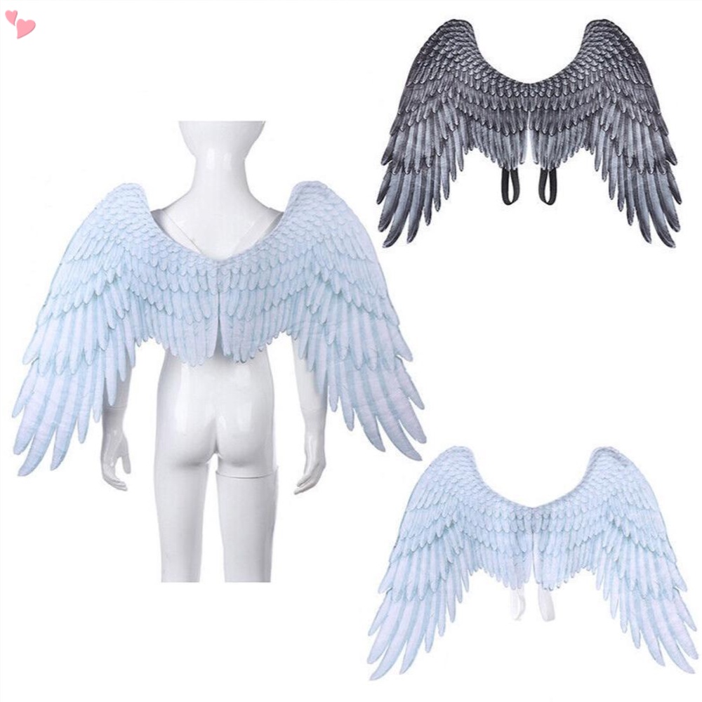 Đôi cánh thiên thần cosplay đạo cụ biểu diễn đôi cánh đen trắng lan truyền đôi cánh thiên thần carnival fancy dress phụ kiện