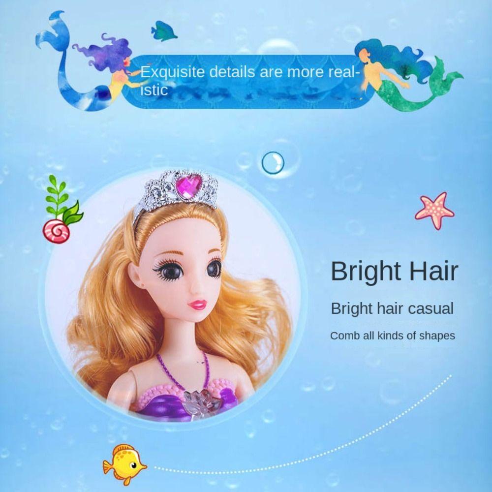 Búp bê công chúa nàng tiên cá MMULCK BJD mắt 3D có ánh sáng/ váy đuôi cá 1/3 có khớp nối có thể tháo rời cho bé gái