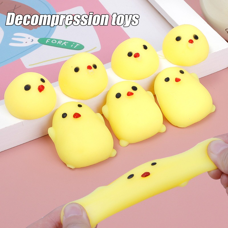 Đồ Chơi Mềm Dẻo Giảm Căng Thẳng Hình Chú Gà Con / Động Vật Dễ Thương Làm Quà Sinh Nhật Cho Bé / Người Lớn