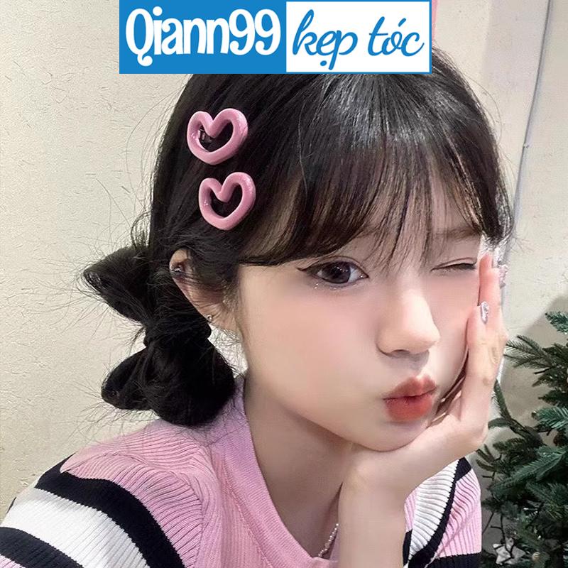 💓Qiann💓Kẹp Tóc Hình Trái Tim / Chú Ếch Dễ Thương Phong Cách Hàn Quốc Yk2