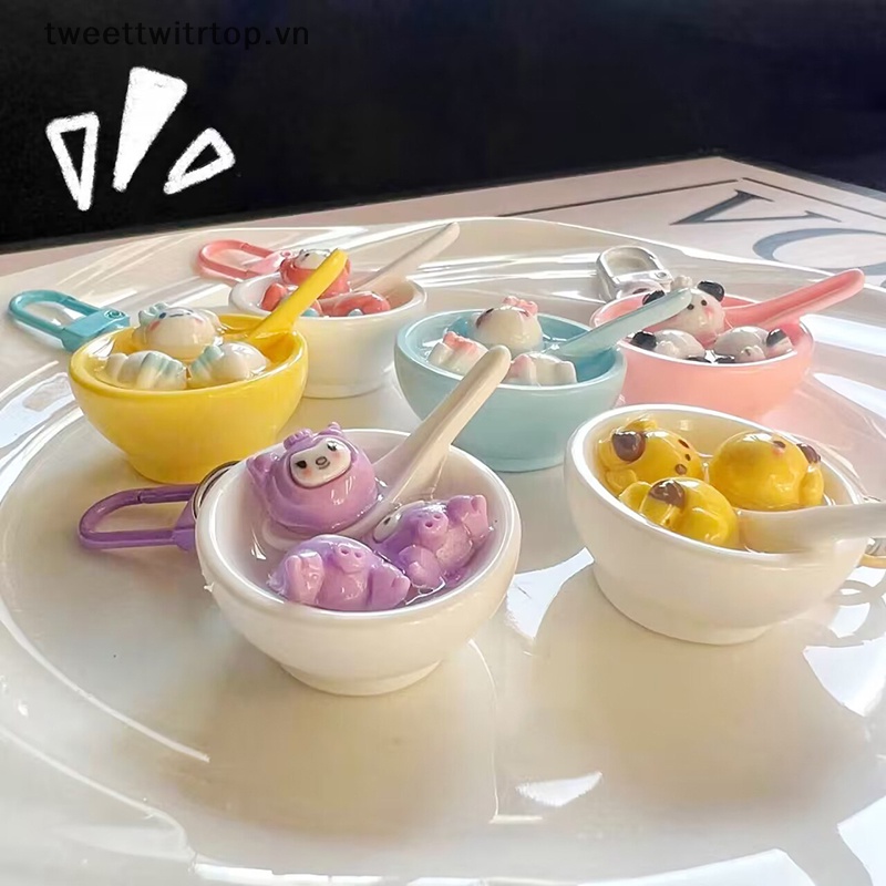 SANRIO Tri Móc Khóa Hình Bát Cơm kuromi melody pochacco cinnamoroll Dễ Thương vn