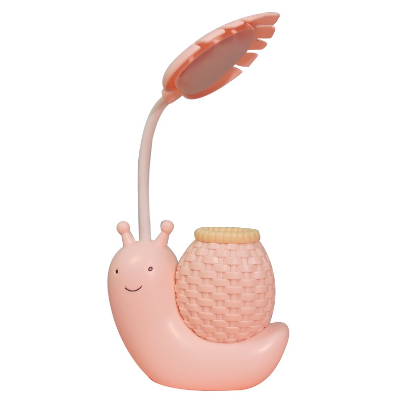 Đèn học ốc sên kèm ống đựng bút để bàn danh cho bé chống cận siêu đáng yêu（Màu sắc ngẫu nhiên）