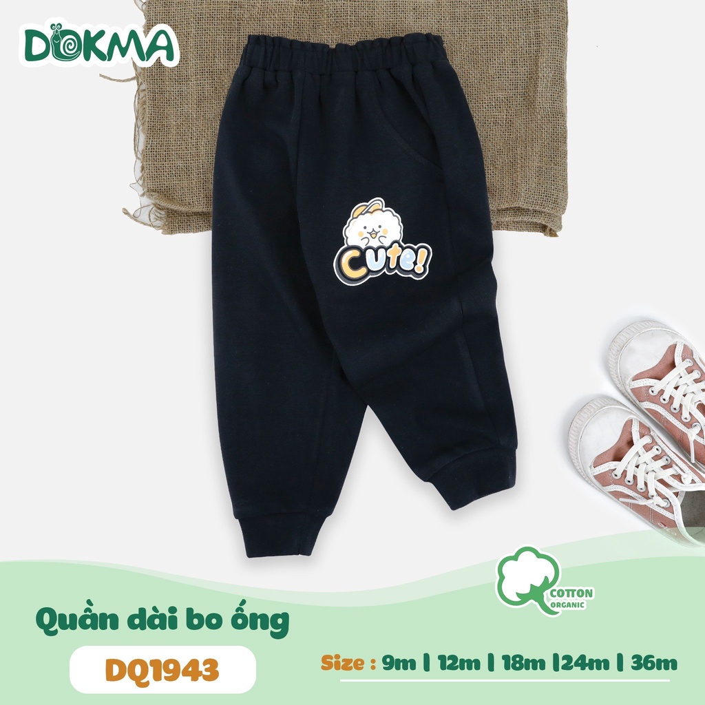 Quần Dài Bo Gấu Cotton, Da Cá Mỏng DOKMA Cho Bé DQ1943, DQ1866
