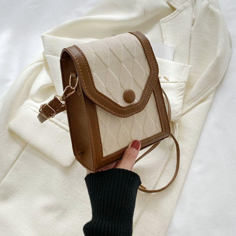 Túi Da pu Đeo Chéo Màu Trơn Thời Trang Dành Cho Nữ
