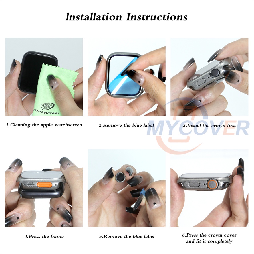 Ốp + Kính Cường Lực Dành Cho Đồng Hồ Thông Minh Series Ultra 8 7 6 SE 5 4 3 2 1 Size 49mm 45mm 41mm 44mm 40mm 42mm 38mm