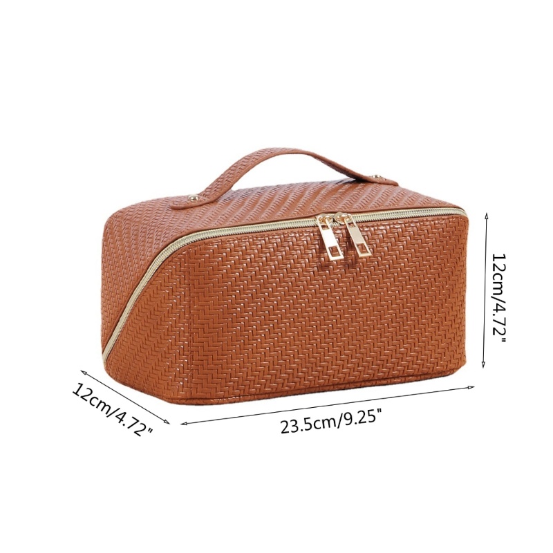 Túi Da PU Đựng Đồ Trang Điểm Sức Chứa Lớn Tiện Dụng Cho Nữ