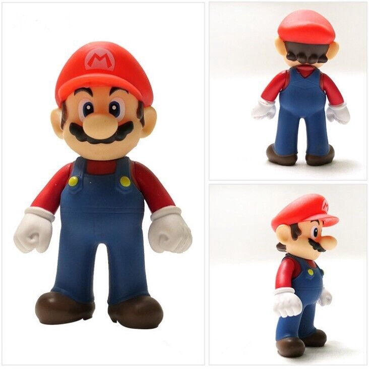 Set 3 Mô Hình Đồ Chơi Nhân Vật Super Mario Bros Luigi Yoshi