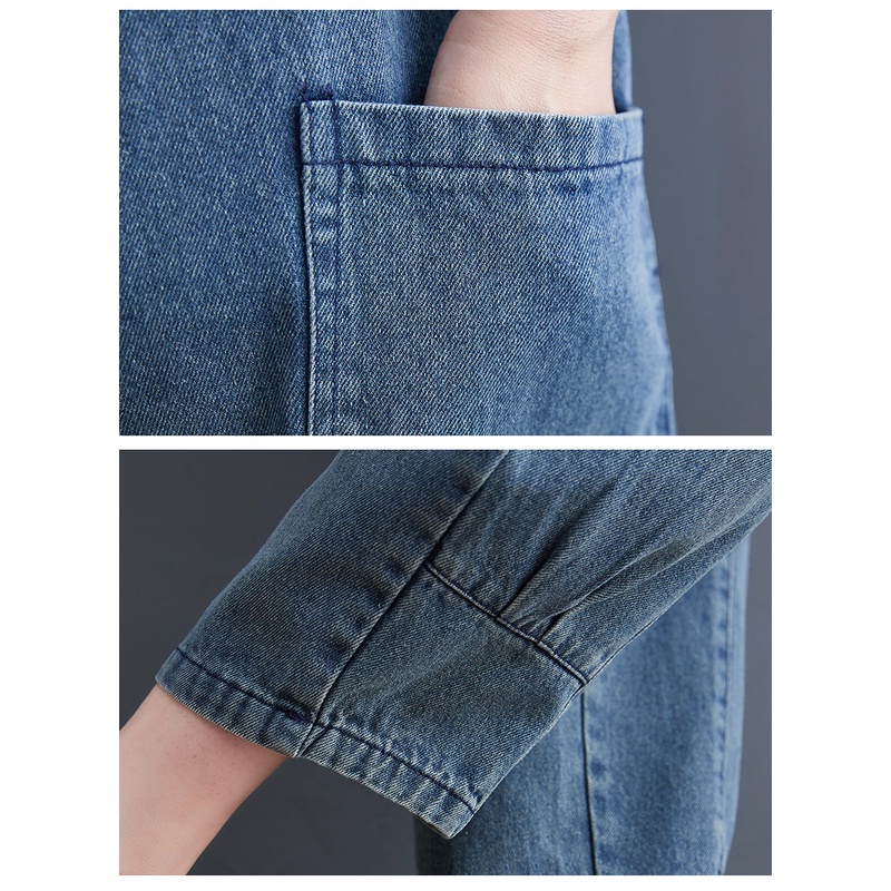 Quần Yếm Denim Dáng Rộng Phong Cách Cao Bồi Hàn Quốc Mới 2023