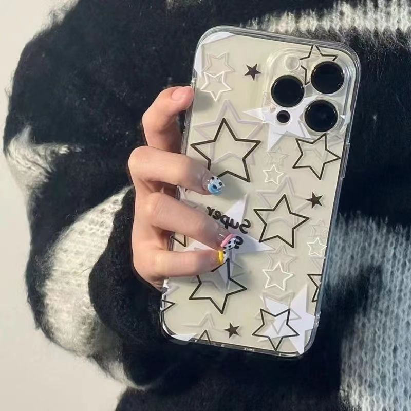 Ốp Điện Thoại instagram Ngôi Sao Trắng Đen Cho iphone 15 14 13 12 11 pro max 6 7 + 8 xs x xr plus
