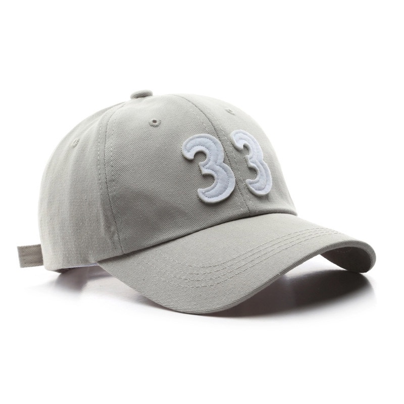 Mũ Lưỡi Trai Cotton Thoáng Khí In Số 33 Đơn Giản Thời Trang Unisex