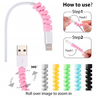 Dây Lò Xo Quấn Bảo Vệ Cáp Sạc USB Android