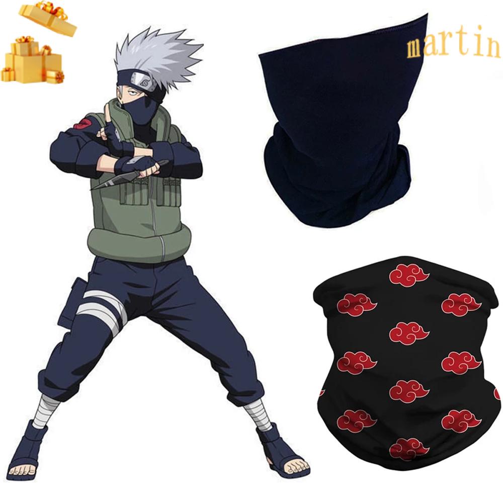 1 Băng Đô In Hình Anime Naruto Bảo Vệ Khuôn Mặt Đám Mây Đỏ Hatake Kakashi