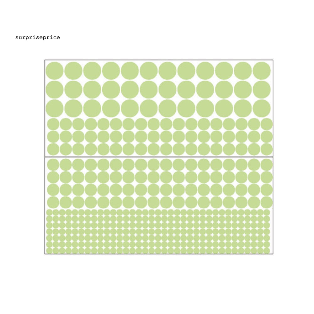 Set 104 / 252 / 407 Miếng Dán Tường Hình Tròn / Mặt Trăng Dạ Quang