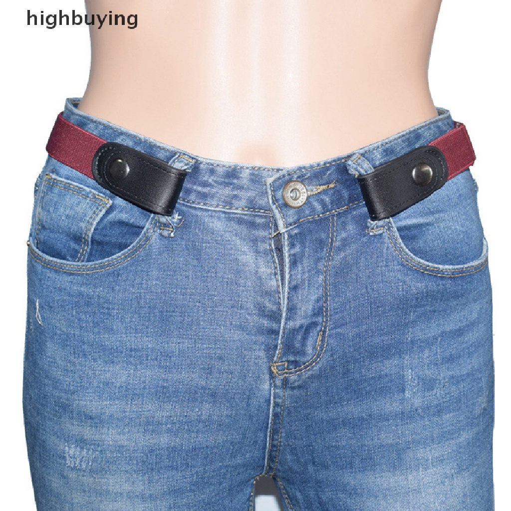 Thắt Lưng Vải Jean Co Giãn Không Khóa Thời Trang Cho Nam Và Nữ