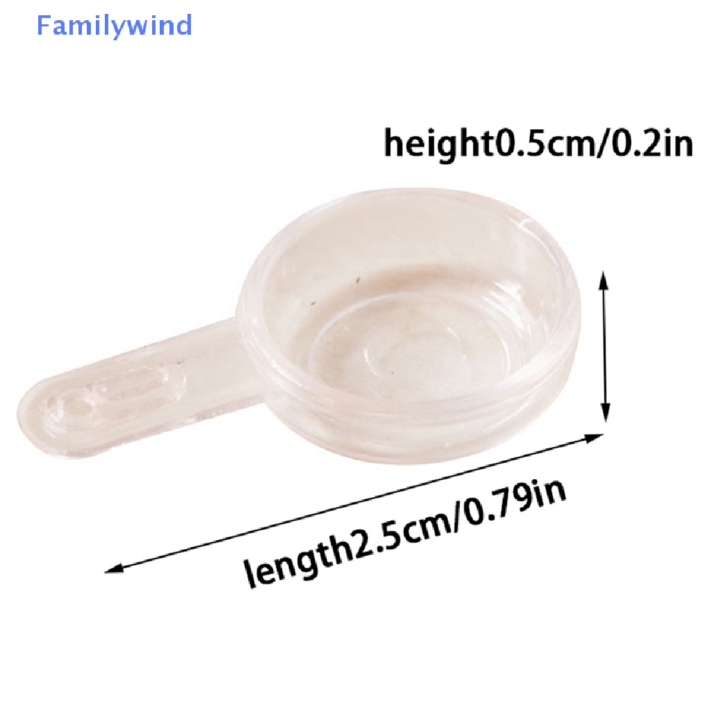 Set 2 Chảo Mini Bằng Nhựa Trong Suốt Dùng Trang Trí Nhà Búp Bê