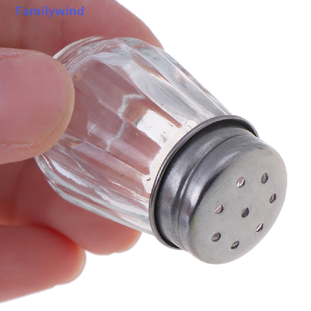 Set 2 Hũ Đựng Gia Vị Bằng Kính Thu Nhỏ 1: 6 Dùng Để Trang Trí Nhà Búp Bê