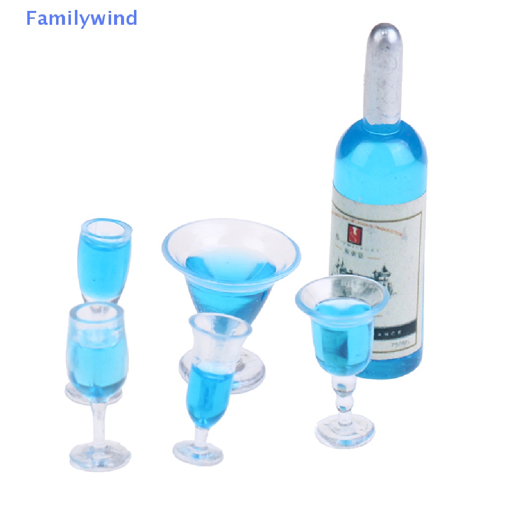 Set 6 Ly Rượu Mini Tỉ Lệ 1: 12 Dùng Để Trang Trí Nhà Búp Bê