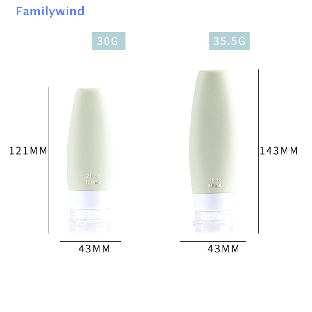 1 Chai Silicone Rỗng 60 / 90ML Có Nút Nhấn Tiện Dụng Mang Theo Du Lịch