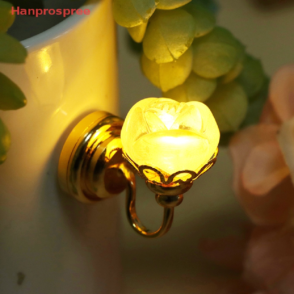 Đèn LED Hoa Hồng Treo Tường Trang Trí Nhà Búp Bê Tỉ Lệ 1: 12