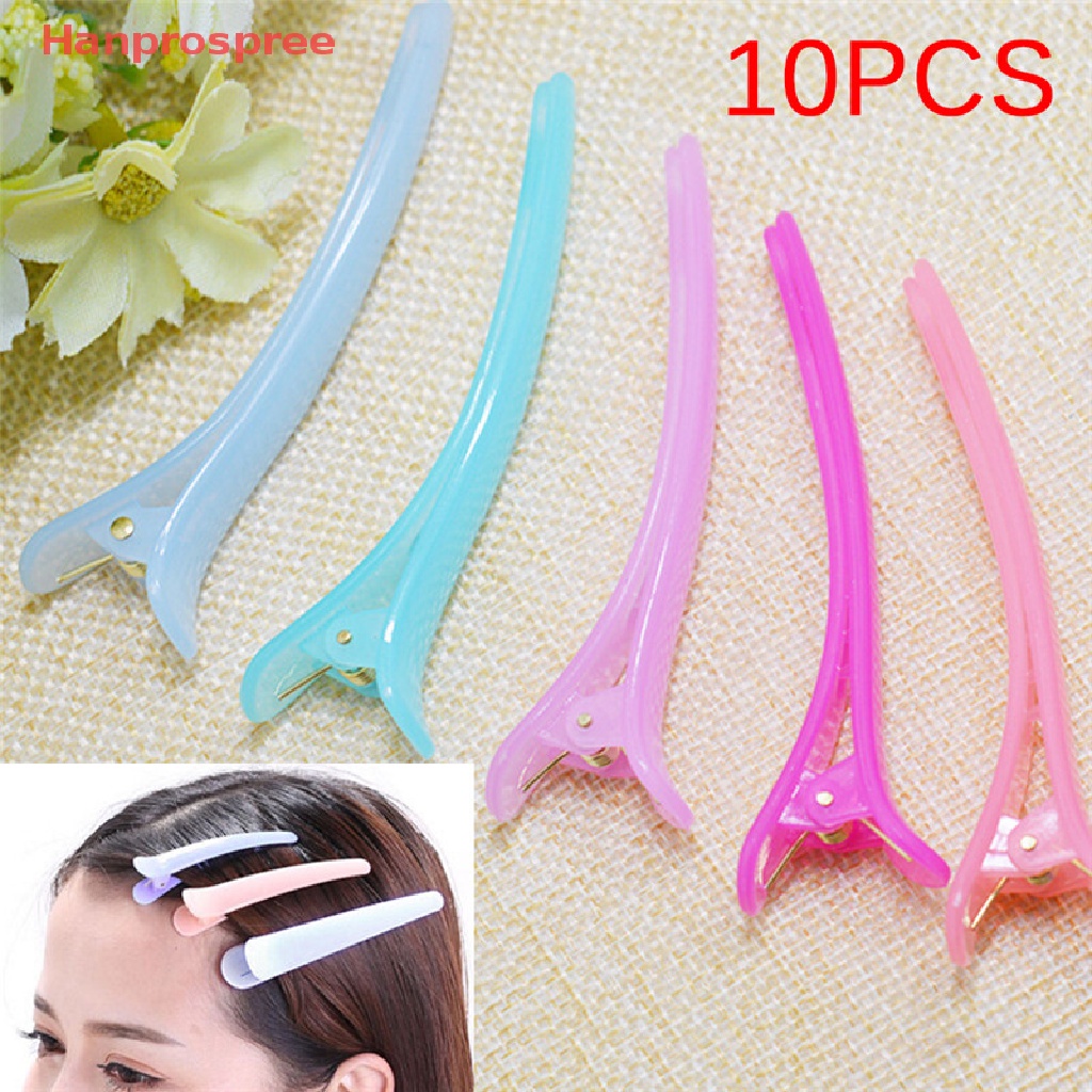 Set 10 Kẹp Tóc Răng Cá Sấu Bằng Nhựa Nhiều Màu Sắc DIY Cho Nữ