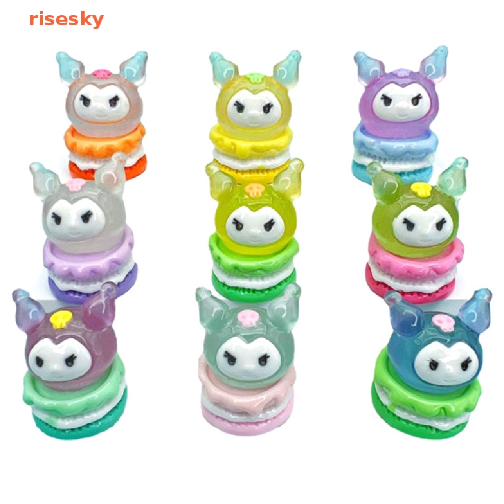[risesky] Set 5 Tượng Nhỏ Phát Sáng Trong Bóng Tối Trang Trí Phong Cảnh