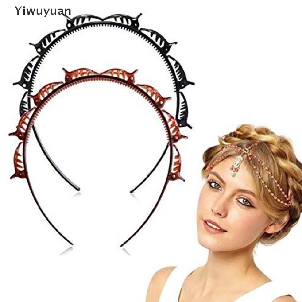 < Yiwuyuan > Băng Đô Xoắn Cài Tóc Có Răng Giảm Giá Cho Nữ