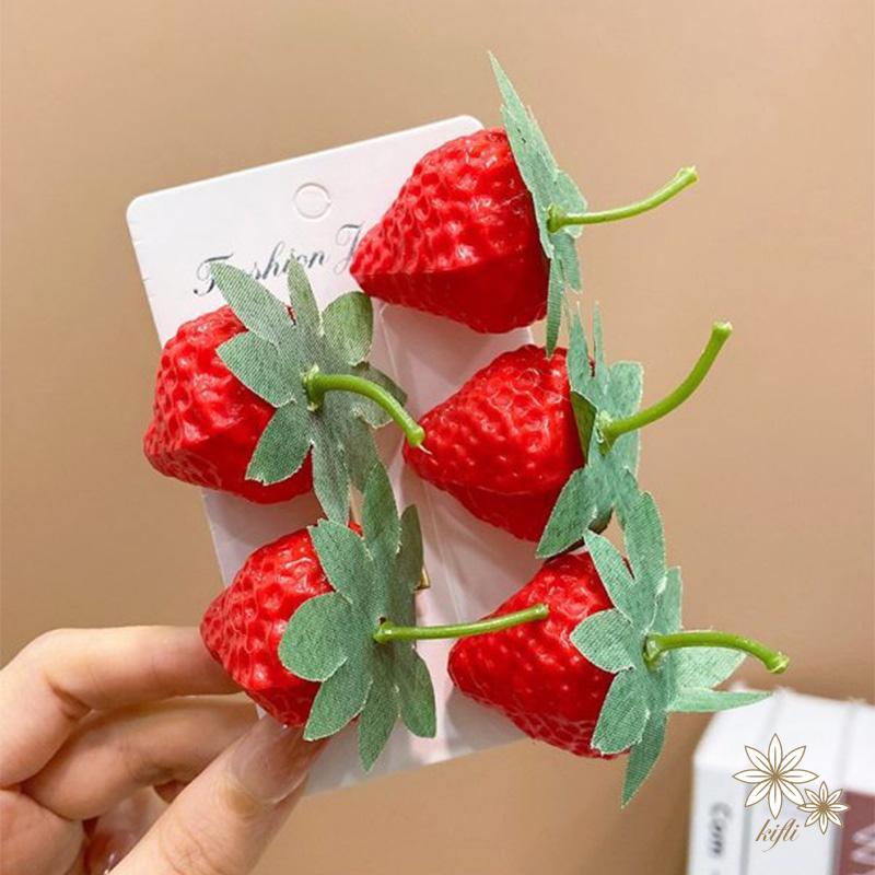 Kẹp TóC HìNh Quả Dâu Dễ Thương Cho Bé GáI