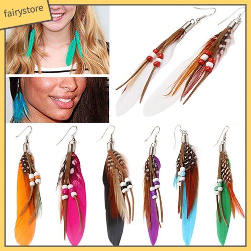 [Fairy4] Bông Tai Lông Ngỗng Handmade Sang Trọng Cho Nữ