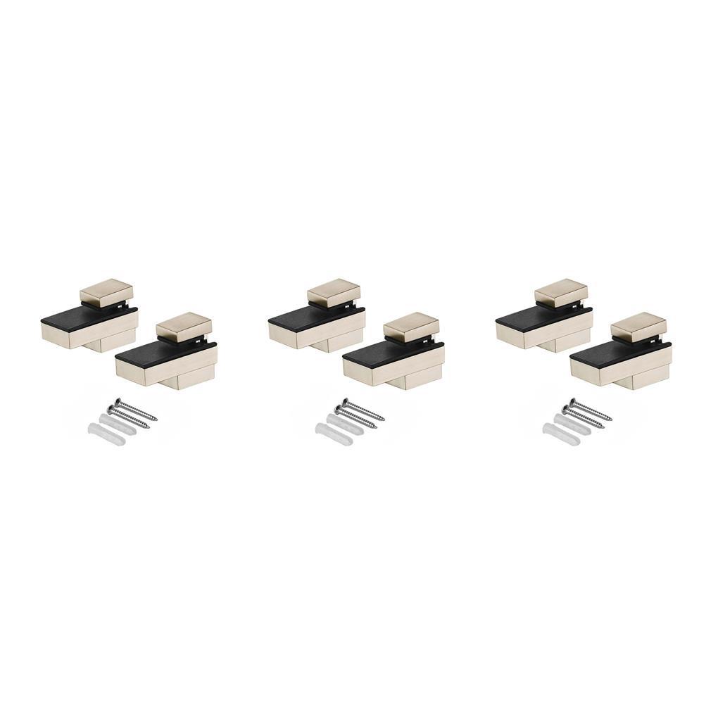 Set 1 / 2 / 3 Gói 2 Giá Đỡ Kính Bằng Hợp Kim Kẽm Gắn Tường Có Thể Điều Chỉnh Cho Nội Thất Phòng Khách Sạn