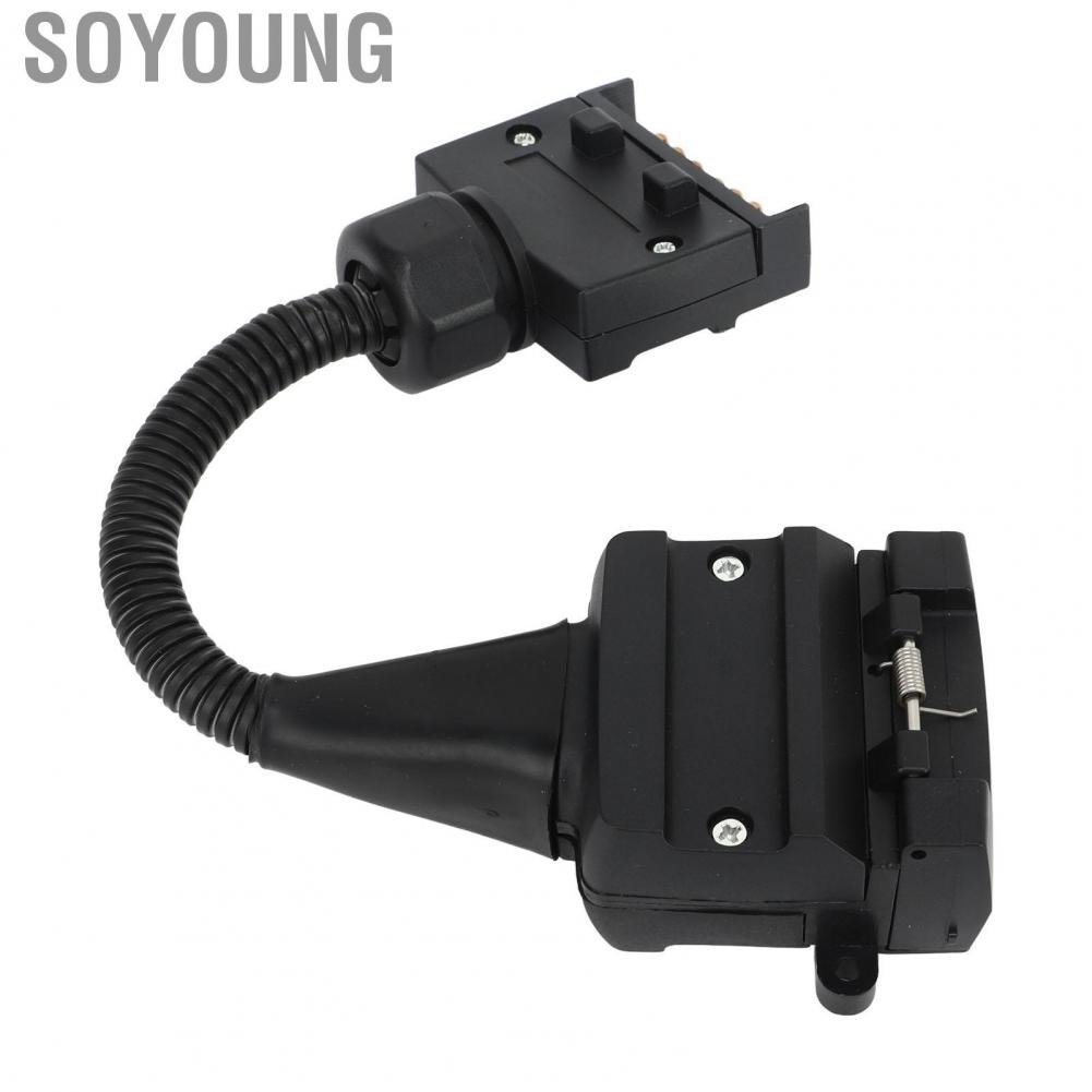Soyoung Fale To Female Trailer Adapter  Practical Plug Socket ABS for Vehicle