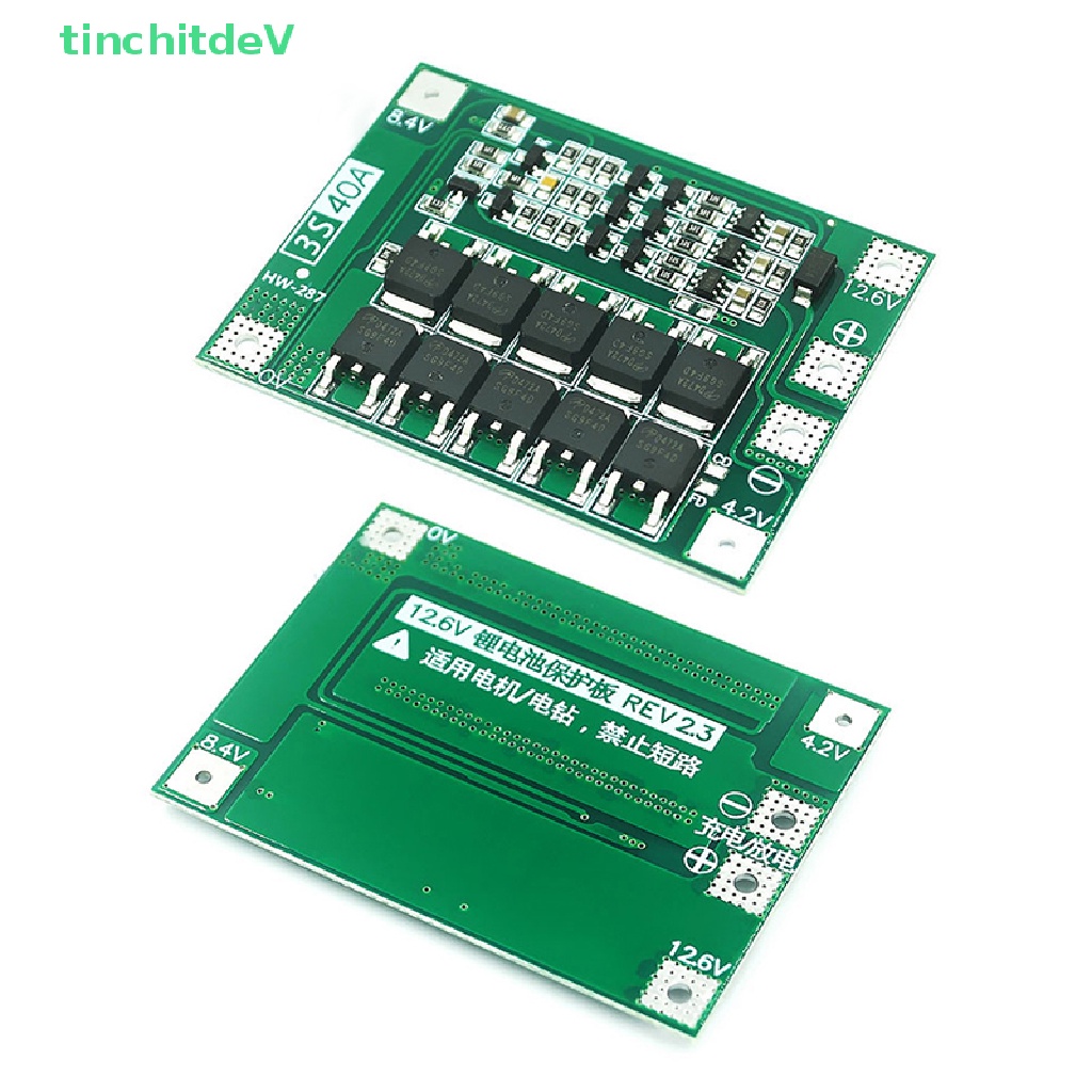 Mô Đun Bảo Vệ Động Cơ Khoan 12.6V 3S 40A Li-ion BMS Chuyên Dụng