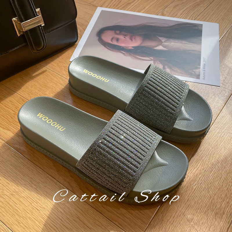 Cattail dép nữ dép bánh mì nữ dép bánh mì nữ Chống Trượt 040605