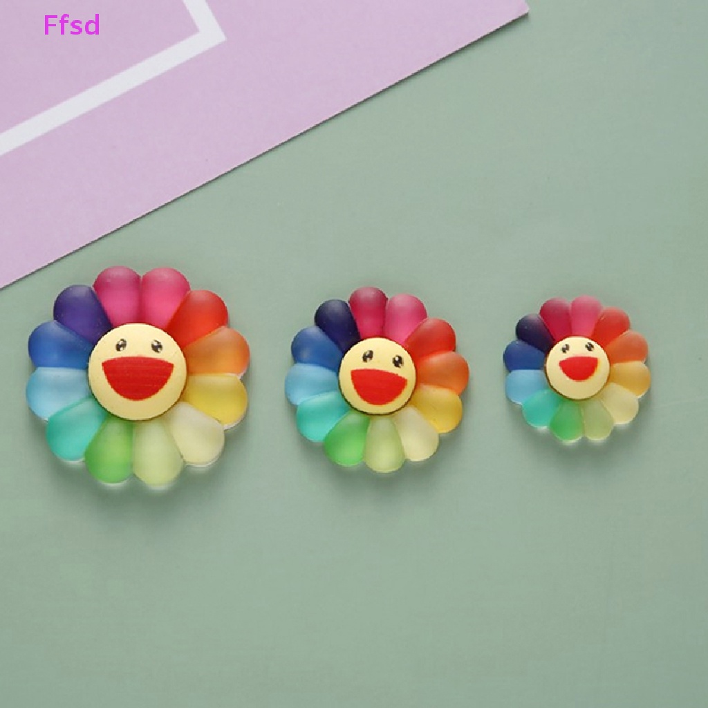 {Ffsd} Set 10 Mô Hình Tượng Hoa Hướng Dương Cười 3 Kích Cỡ Bằng Nhựa Resin Resin Nhỏ Xinh Trang Trí Sổ Tay