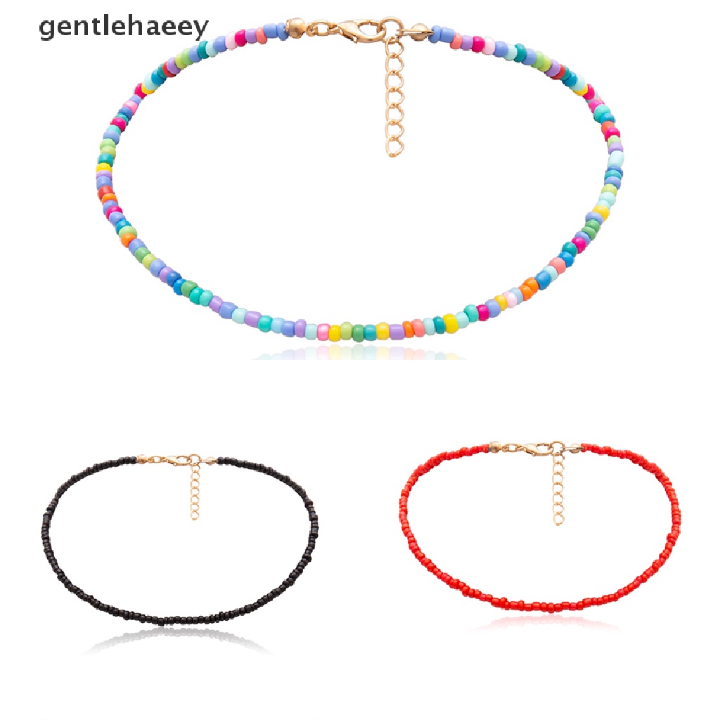 Vòng Cổ Choker Gắn Hạt Nhiều Màu Thời Trang Cho Nữ