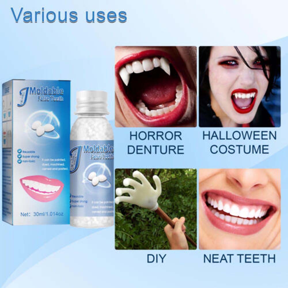 30ML Temporary Tooth Repair Kit Teeth and Gaps Moldable Falseteeth Solid Glue Denture Adhesive