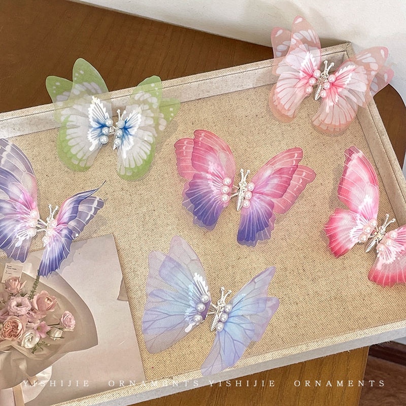 Kẹp Tóc Hình Bướm Nhiều Màu Dễ Thương Cho Bé Gái 2023