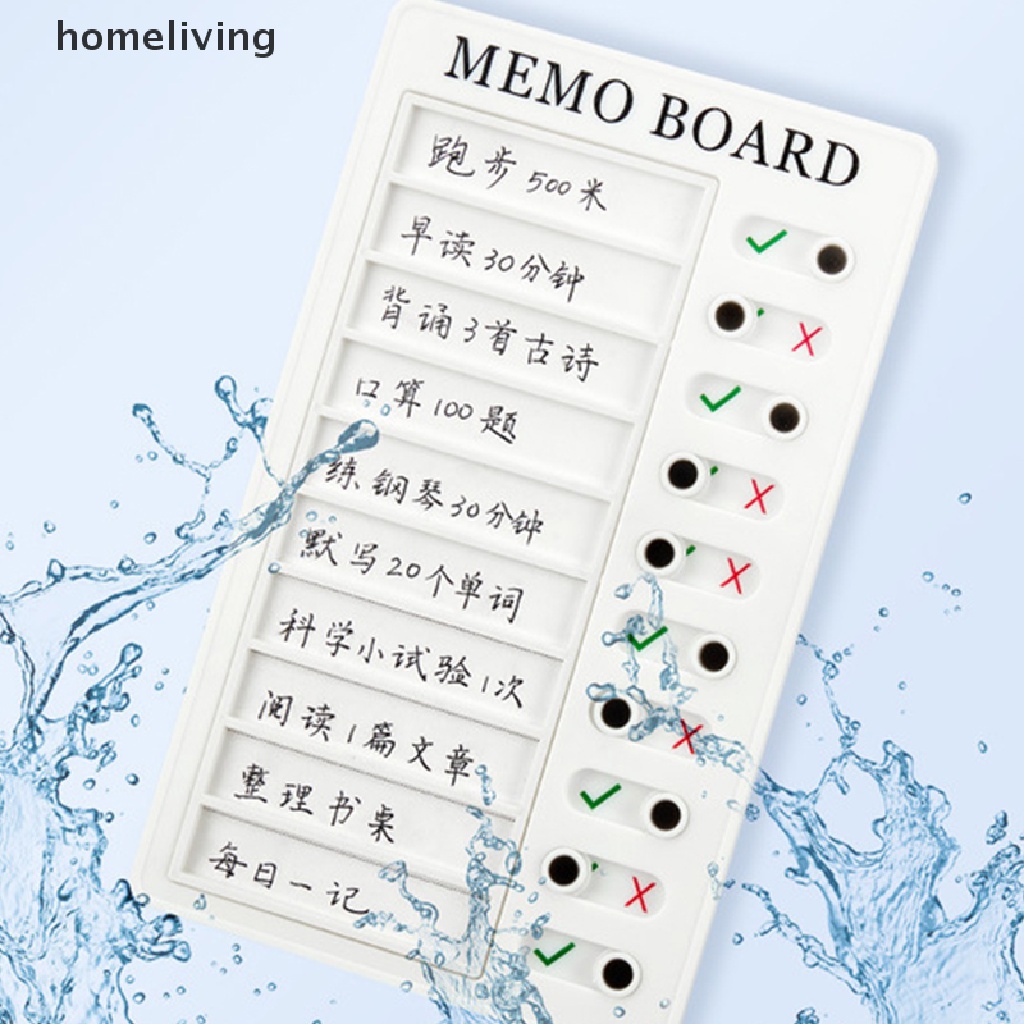 Homeliving Bảng Ghi Chú Lập Kế Hoạch Hàng Ngày Bằng Nhựa Có Thể Tái Sử Dụng Cho Bé Tự Phục Hồi