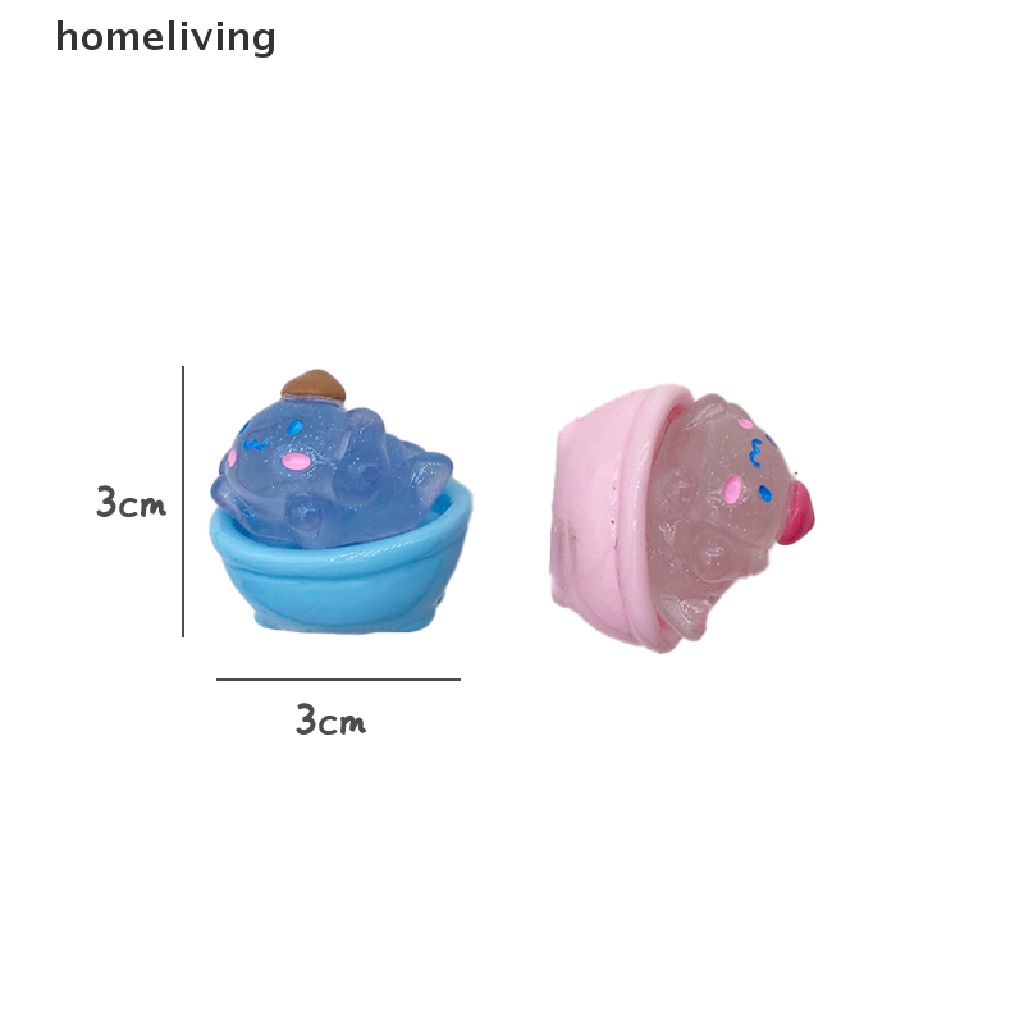 Bộ 2 Chú Chó Tai To Bằng Nhựa Resin Phát Sáng Dễ Thương Trang Trí Xe Hơi