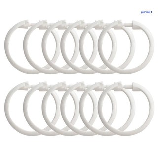Bộ 12 móc nhựa tròn treo rèm phòng tắm