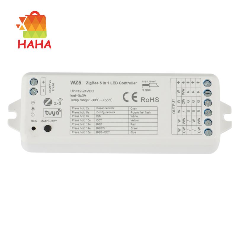 Bộ Điều Khiển Đèn Led Thông Minh WZ5 TUYA Zigbee DC12V 24V 5 Trong 1