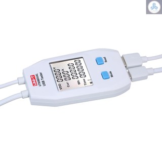 USB Power Meter LCD USB Tester Detector Voltmeter Ammeter Digital Power Capacity Tester (UT658-Dual)