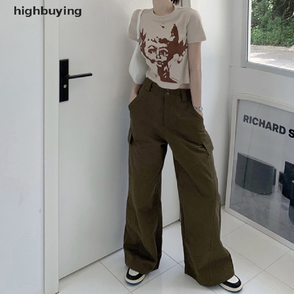 Áo Thun Lửng Ngắn Tay Cổ Tròn In Họa Tiết Phong Cách Retro Mỹ