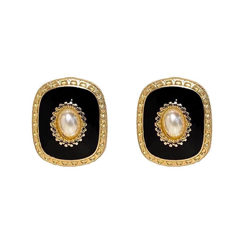 Xiaoxiang Khuyên Tai Nhỏ Màu Đen Thanh Lịch Cao Cấp Dành Cho Nữ