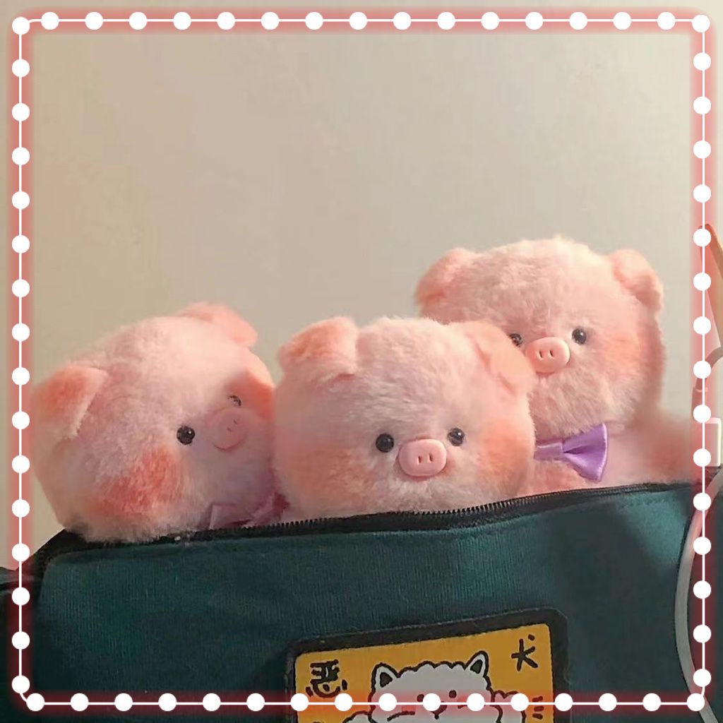 Móc Khóa Hình Đầu Heo Nhồi Bông Đáng Yêu