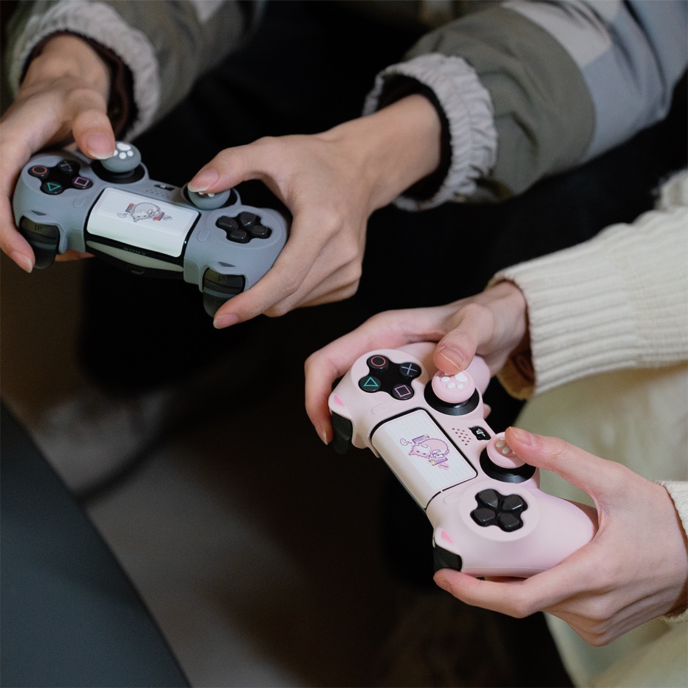 Geekshare Túi Silicon Hình Chân Mèo Bảo Vệ Cho Tay Cầm Chơi Game PS4