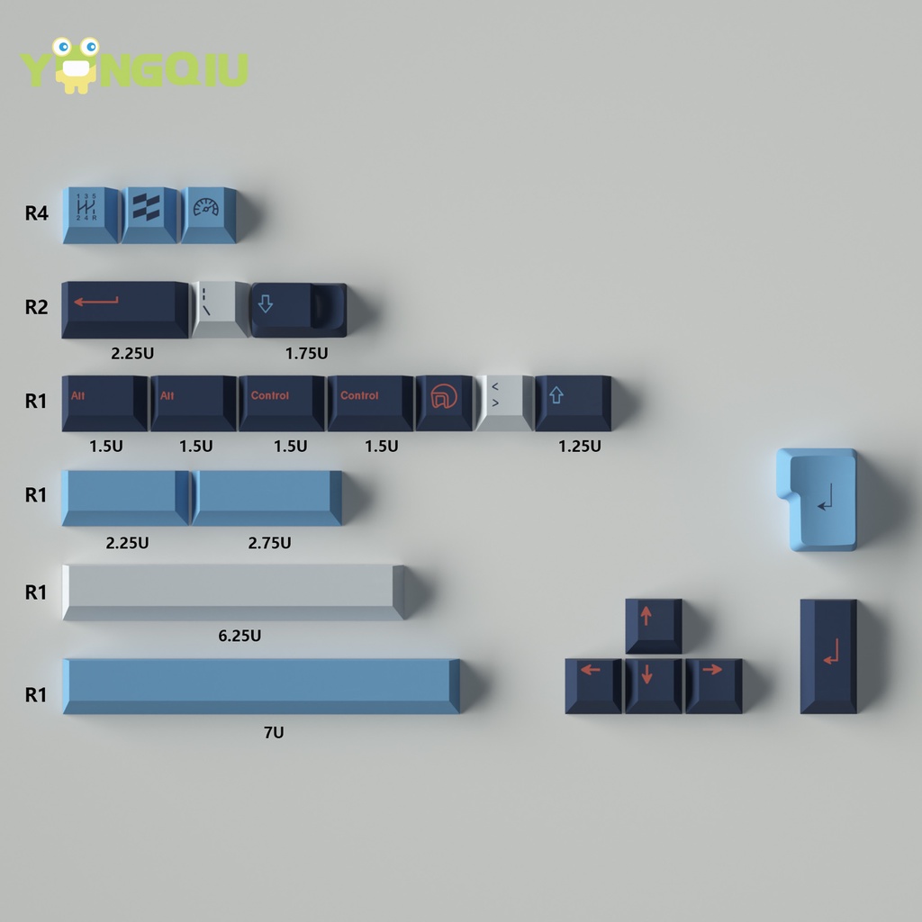 Set 23 Nút Bàn Phím Cơ PBT Màu Cherry Xinh Xắn